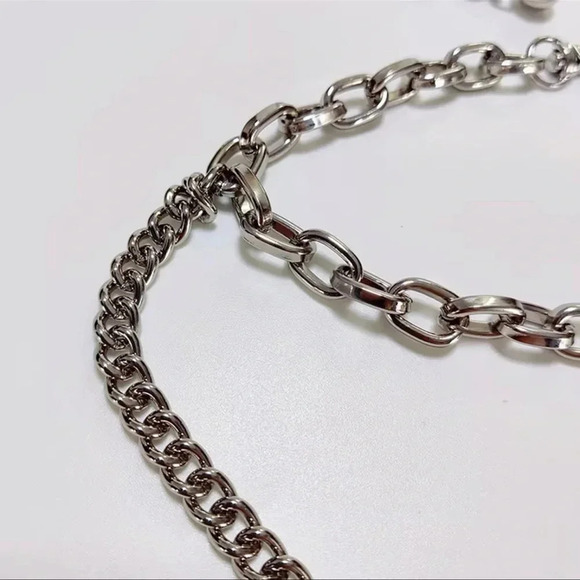 Anthropologie Mini Double Silver Chain Charm Belt/Bag main image 10